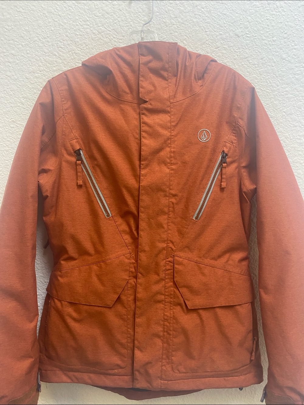 Volcom Orange Hooded Snow Jacket s/p
